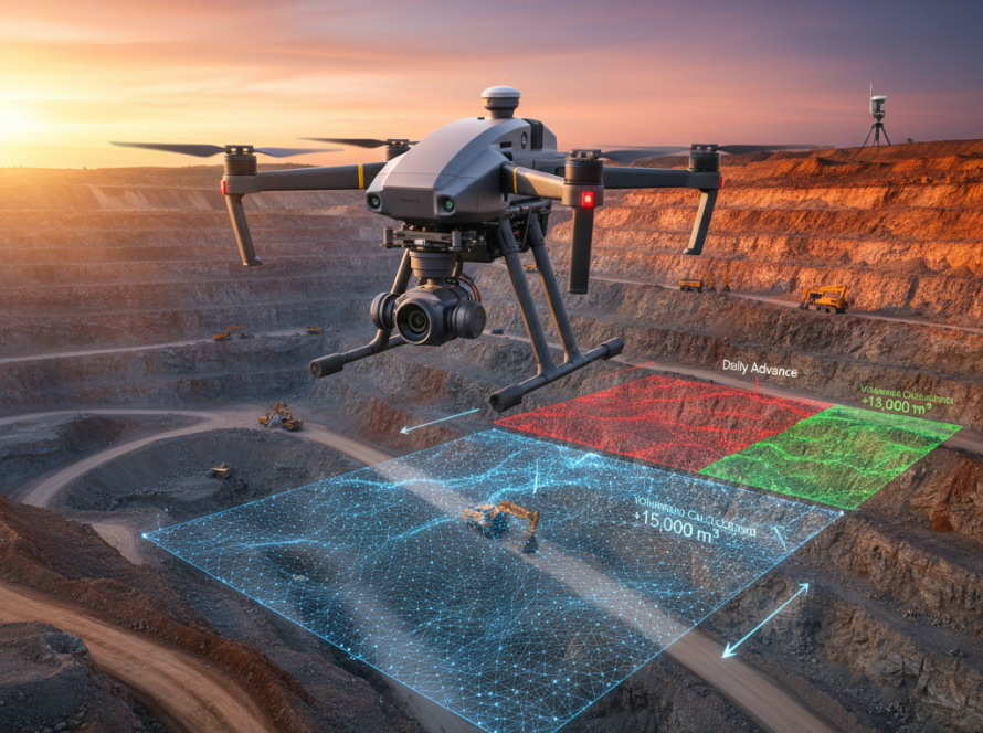 Control de Avance Minero con Drones RTK